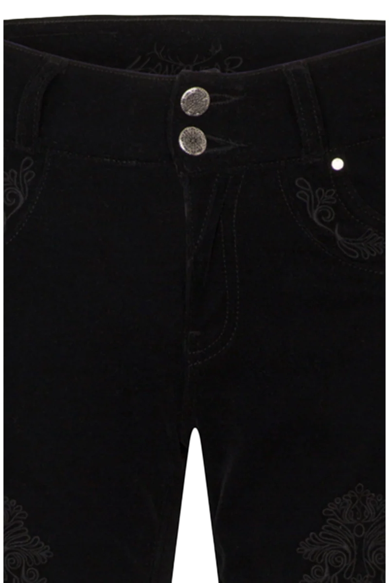 Damen 'Lederhose' aus Samt Longshort