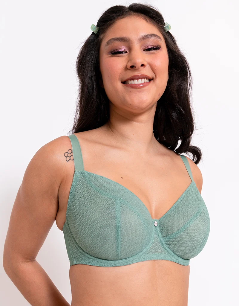 Curvy Kate Happy Boobs Balcony Bra Sage Green
