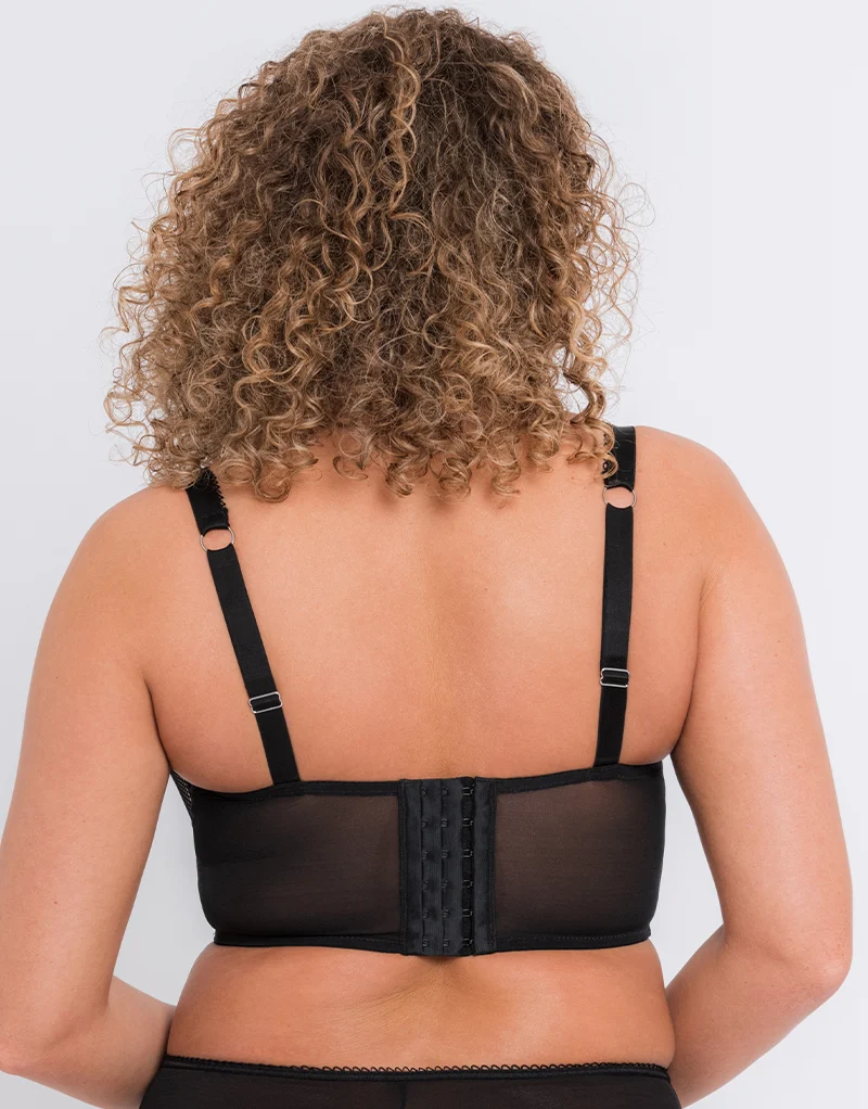 Curvy Kate Gin Fizz Longline Balcony Bra Black/Blush