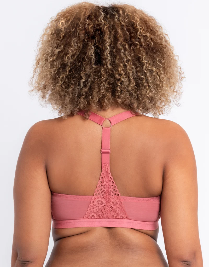 Curvy Kate Front and Centre Non-Wired Bralette Rose