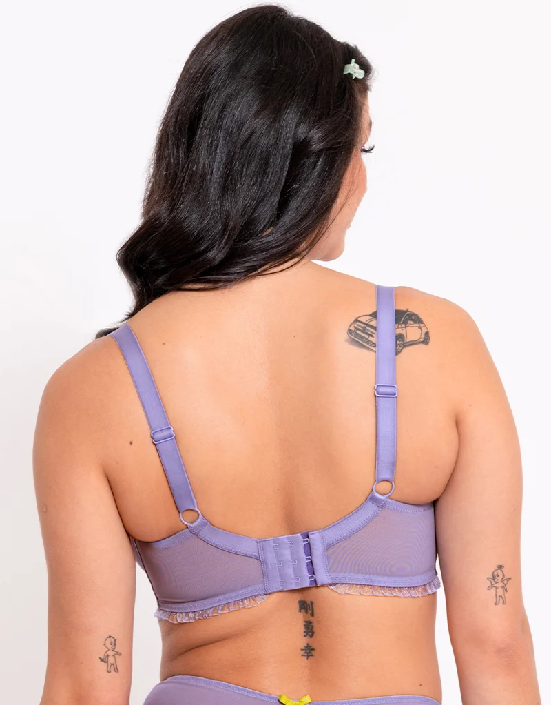 Curvy Kate Frill Me Balcony Bra Mauve/Lime