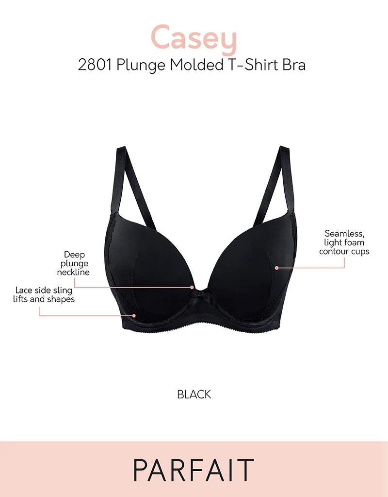 Parfait Casey Plunge T-Shirt Bra Black