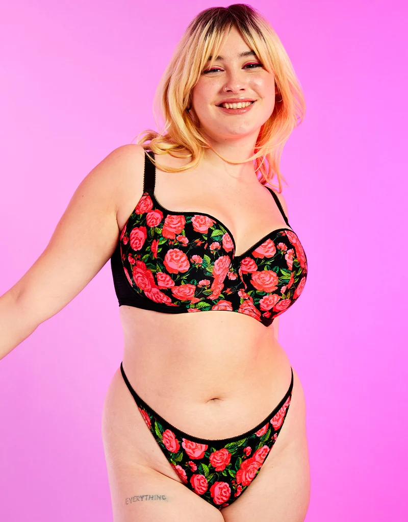 Curvy Kate Boost in Bloom Thong Print Mix