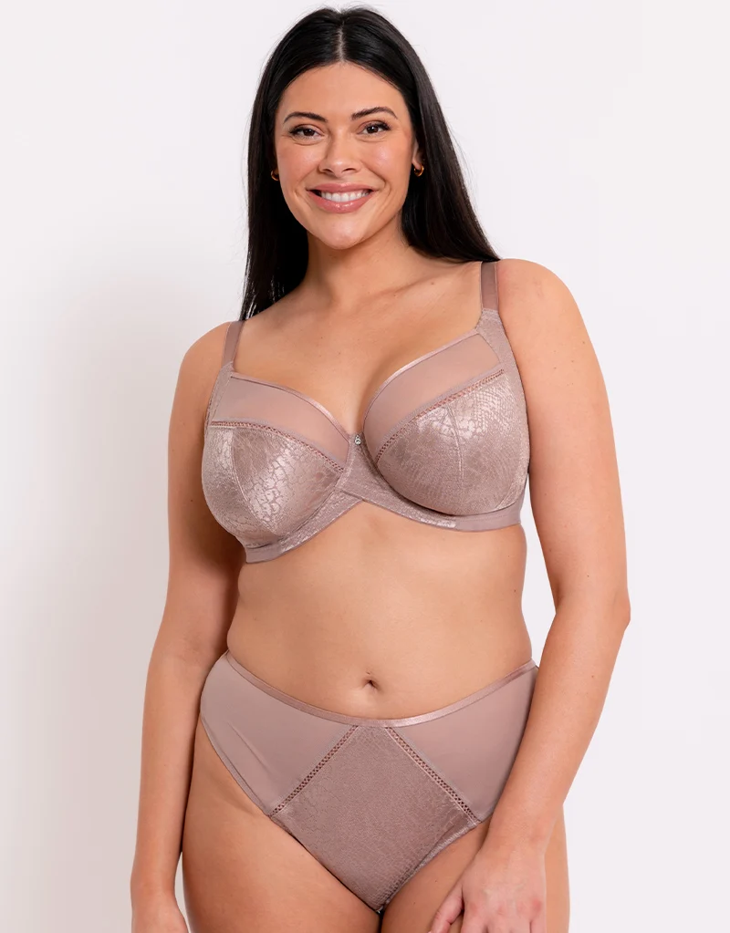 Curvy Kate Amaze High Waist Brazilian Brief Mink