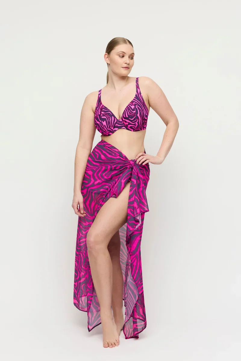 PrimaDonna Bademode - Malabo Bademode Pareo Hot Pink Zebra