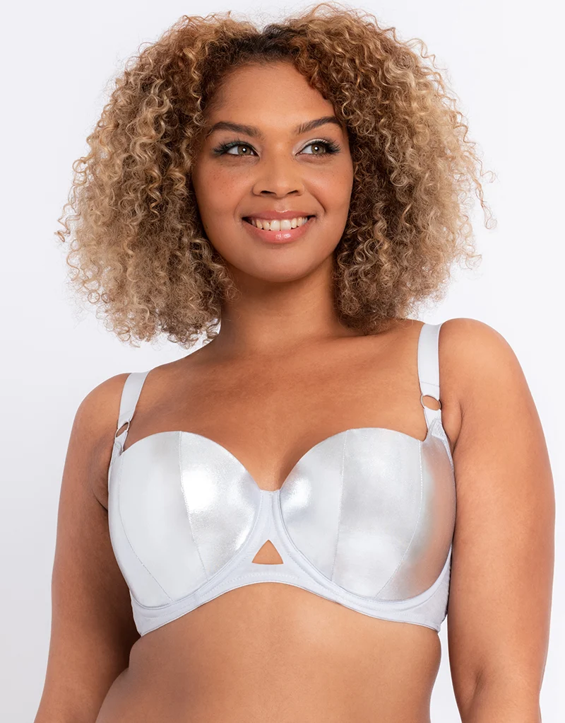 Curvy Kate Lift Off Padded Balcony Bra Silver