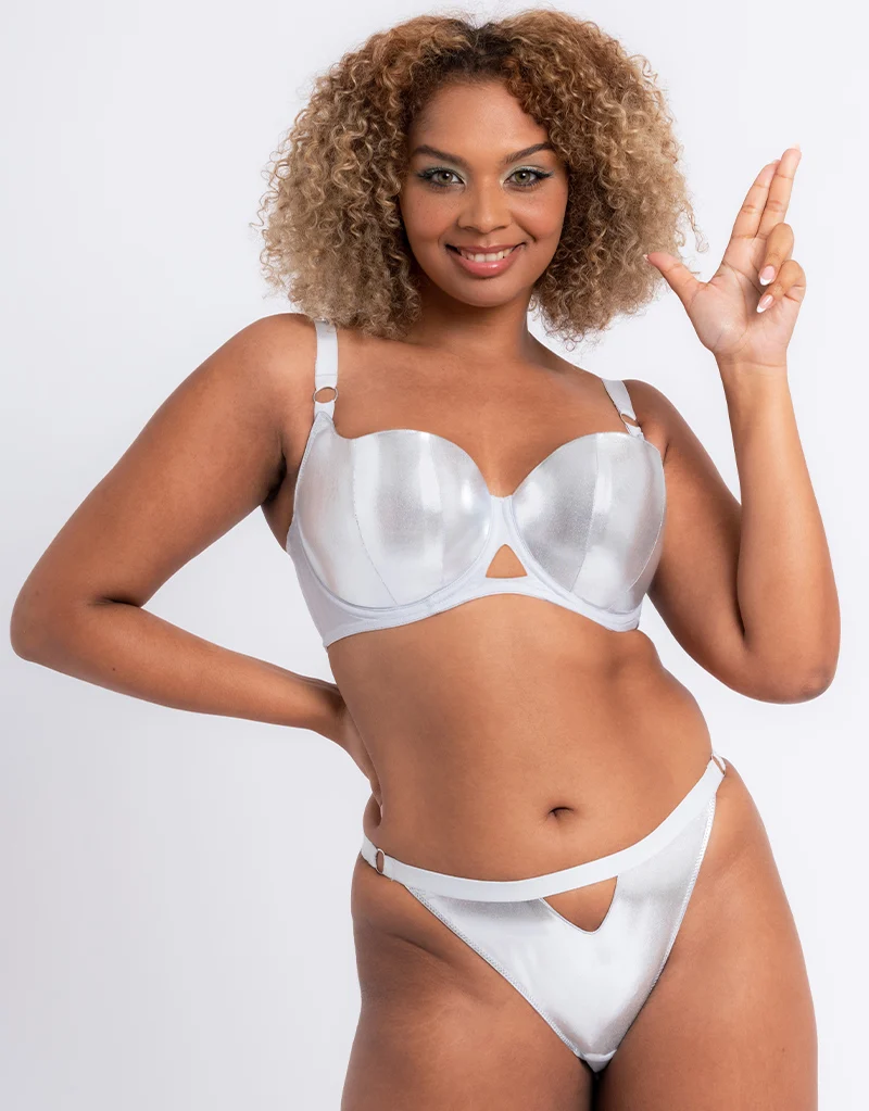 Curvy Kate Lift Off Padded Balcony Bra Silver