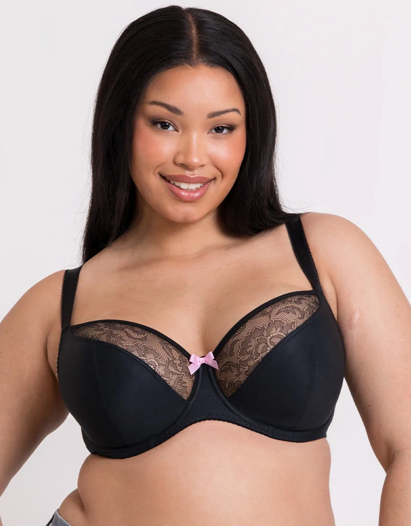 Curvy Kate Moody Bloom Balcony Bra Black
