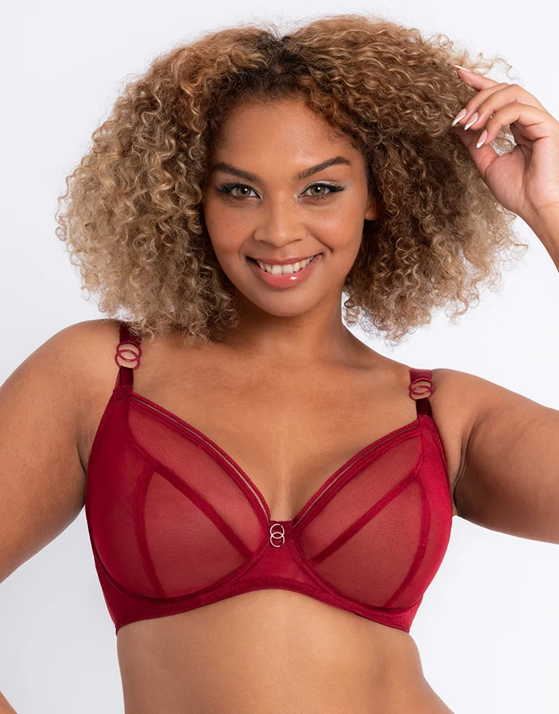 Curvy Kate Lifestyle Plunge Bra Deep Red