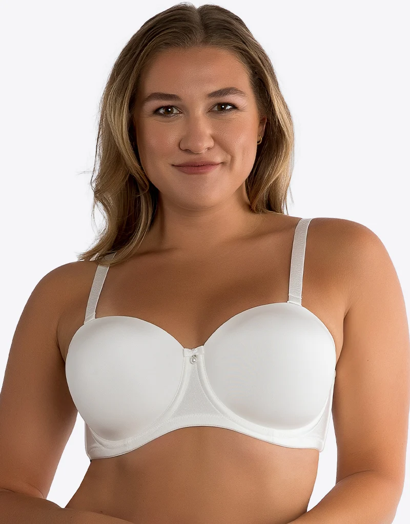 Parfait Elise Strapless Bra Pearl White