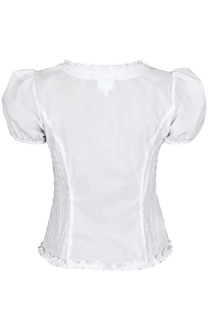 Trachten Mieder Bluse mit Puffärmel