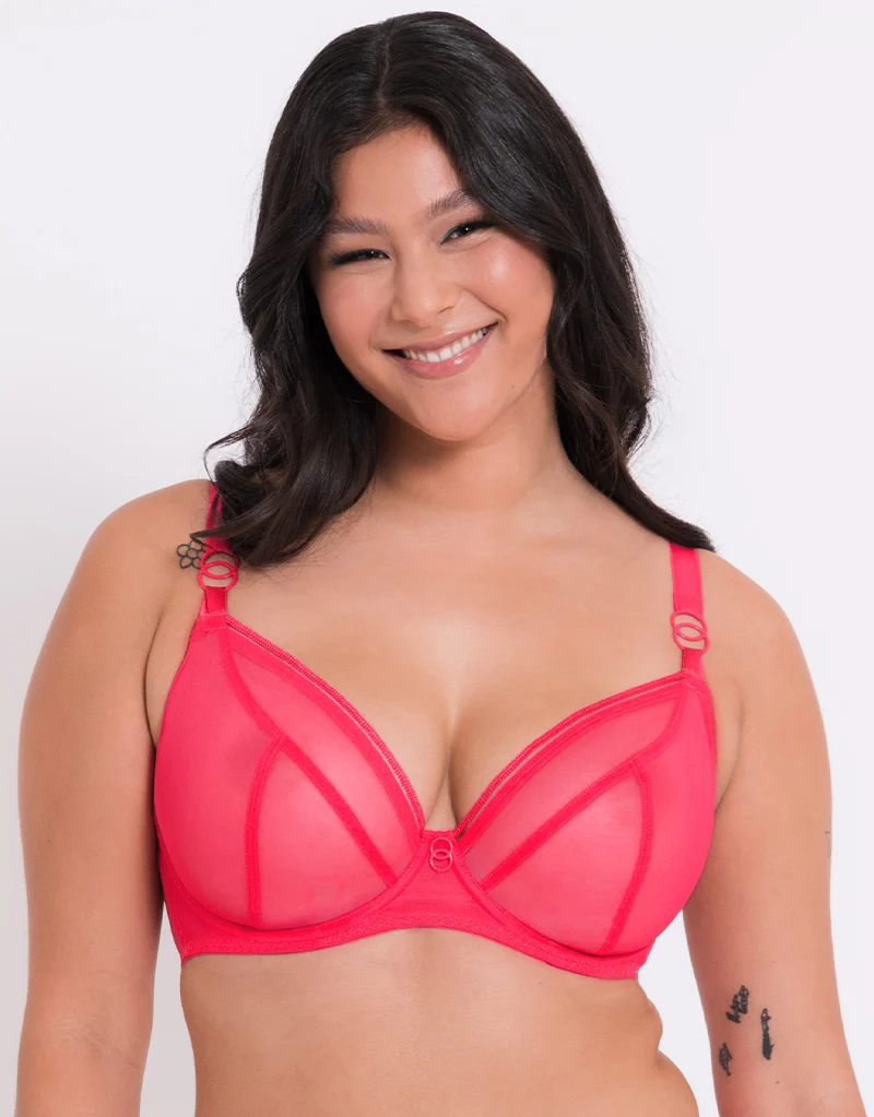 Curvy Kate Lifestyle Plunge Bra Bright Pink