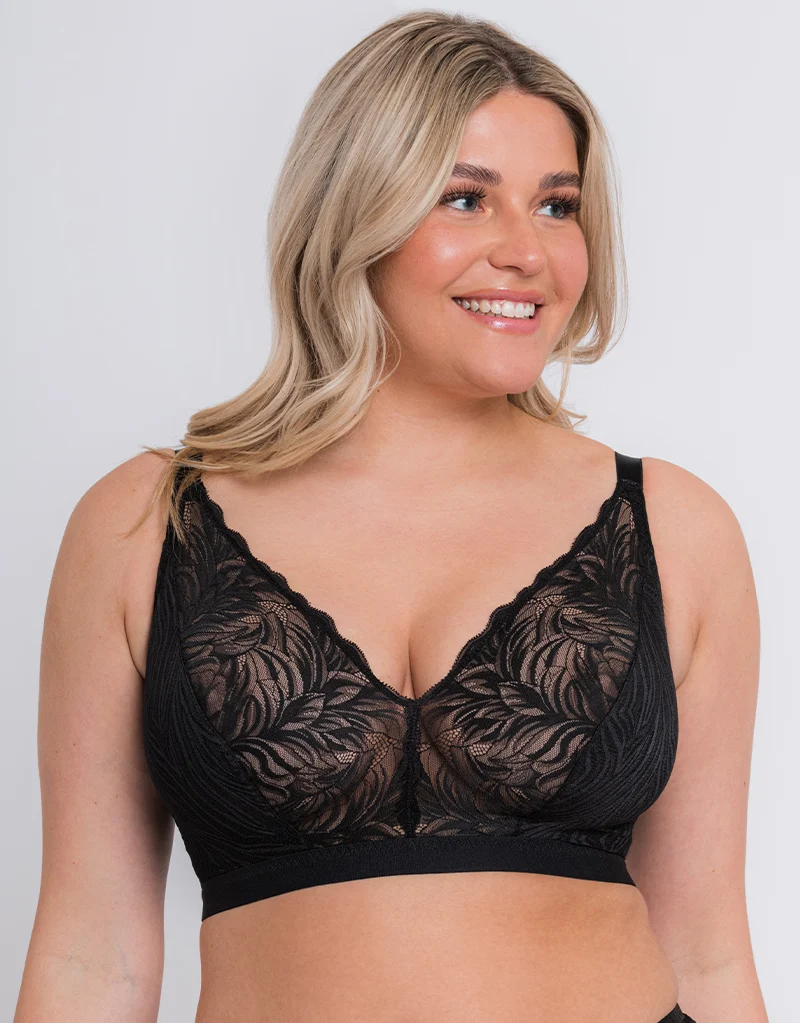 Curvy Kate Lace Daze Non-Wired Bralette Black