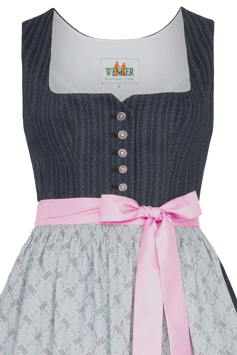 Baumwoll-Wasch-Dirndl lang