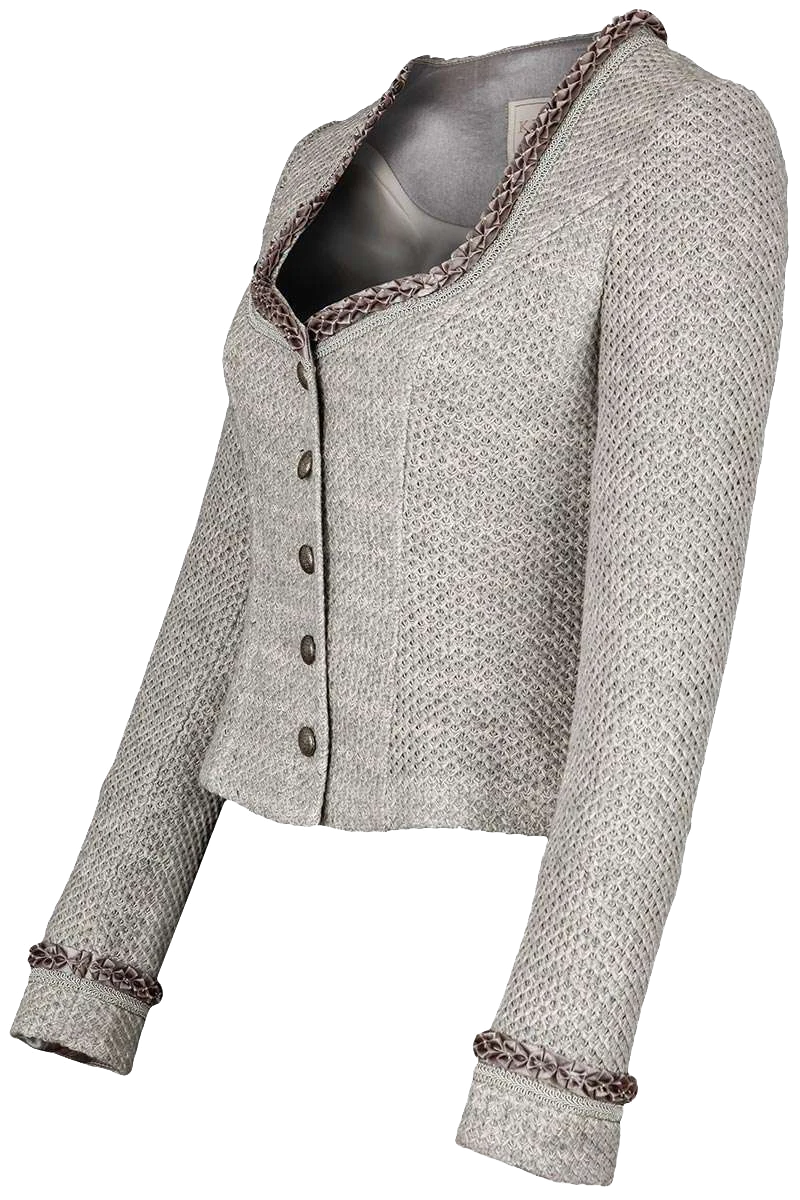 Kurze Dirndl-Jacke mit Froschgoscherlbordüre