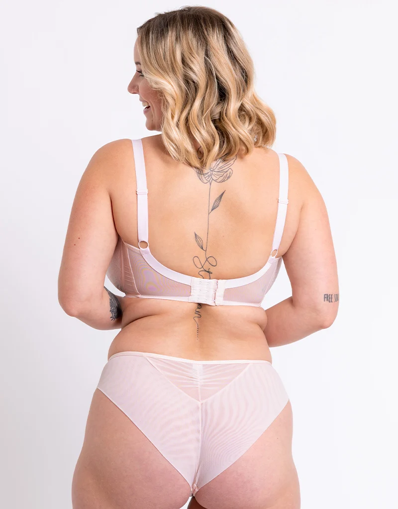 Curvy Kate Emboost Padded Balcony Bra White/Pink