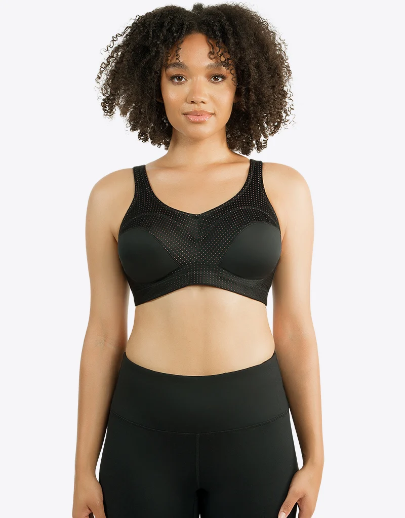 Parfait Power Fit Wired Sports Bra Black/Pink