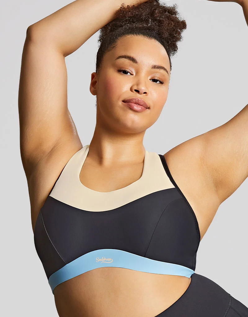 Sculptresse by Panache Upbeat Non-Padded Sports Bra Black/Chalk