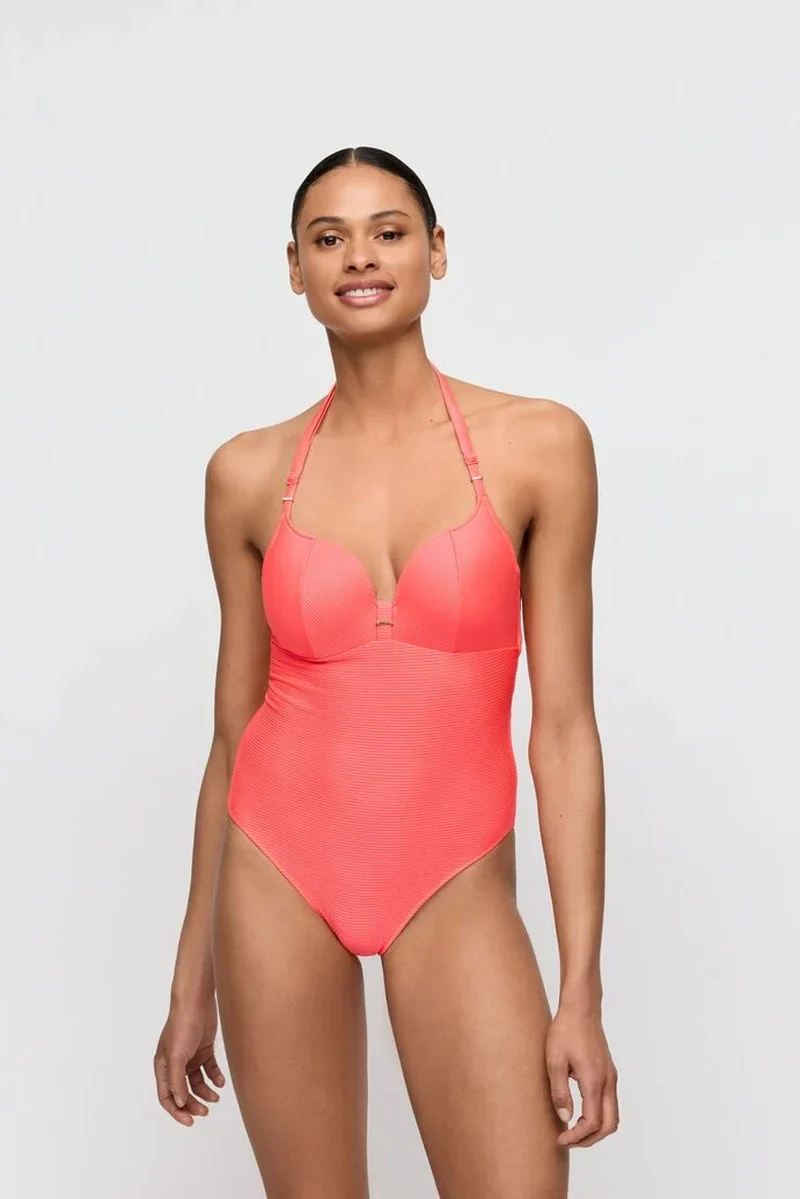 Marie Jo Swimwear - Cassie Gepolsterter Badeanzug in Herzform Neon Fiesta