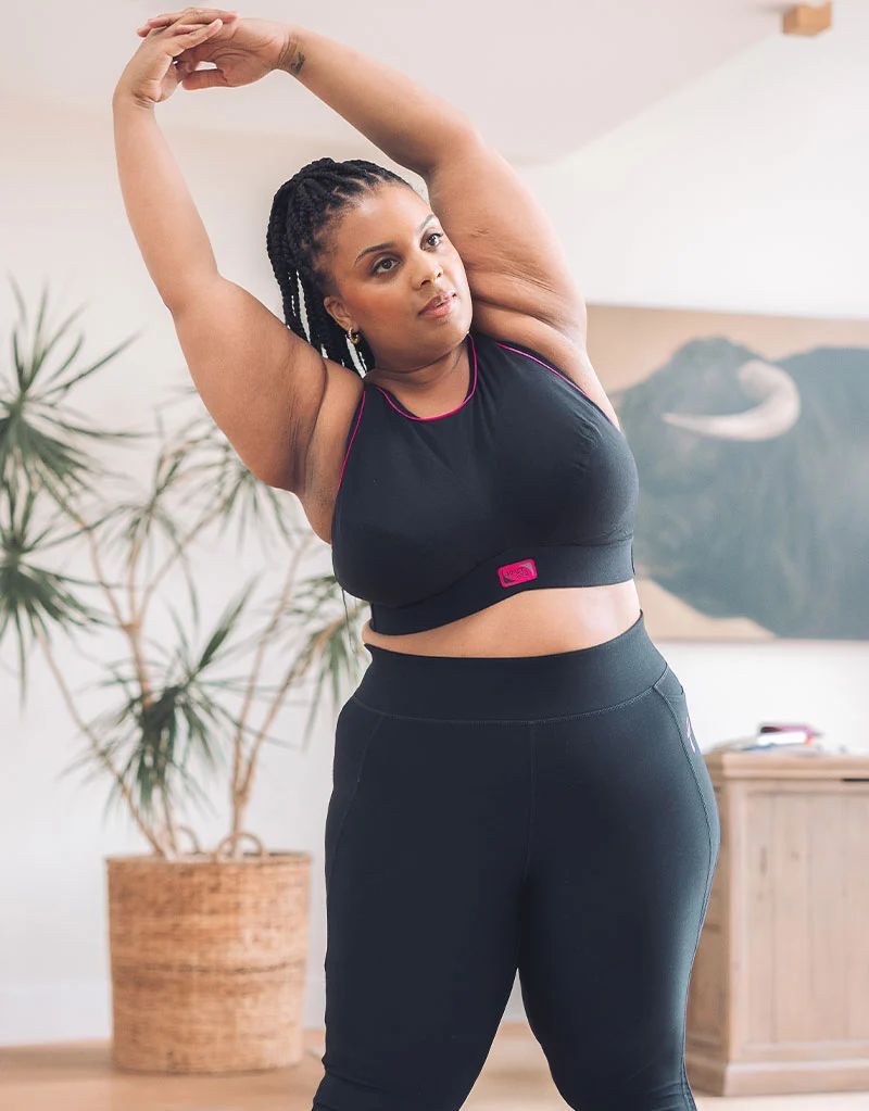 Royce Impact Free Sports Bra Black/Pink