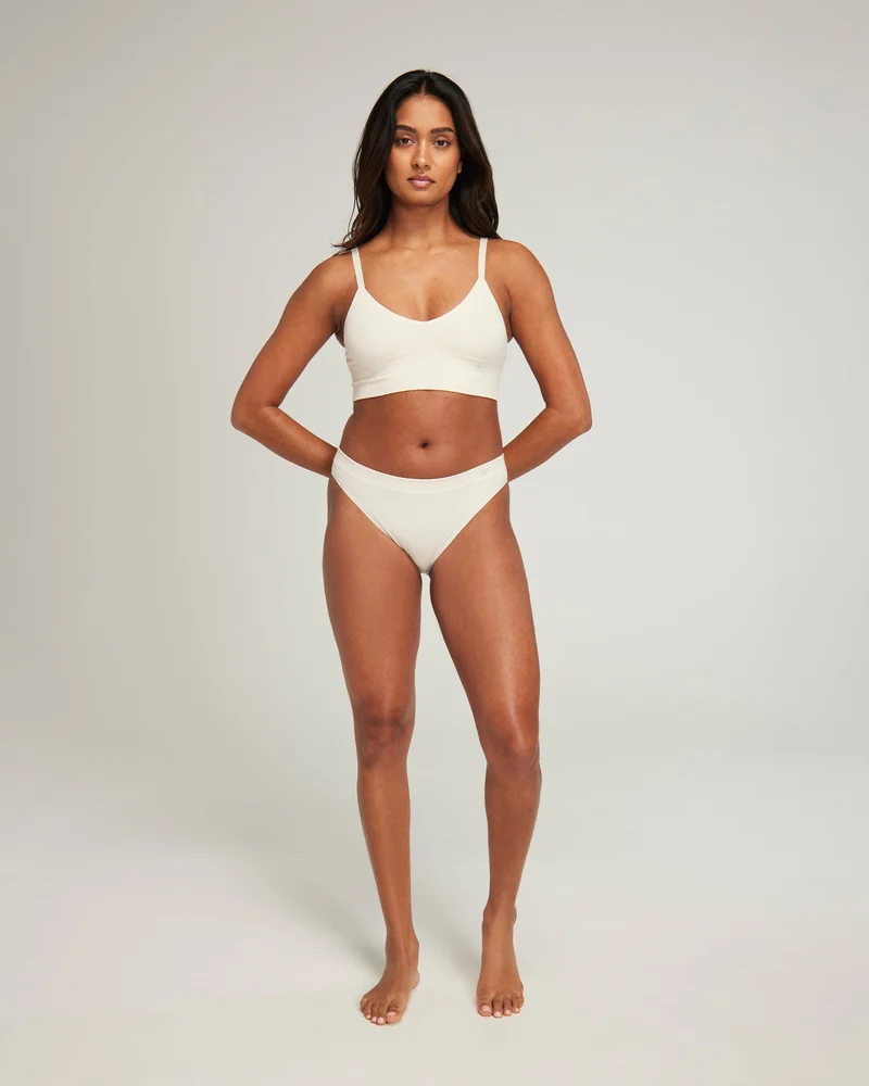 Nudea - TENCEL High Leg Brief White Sand