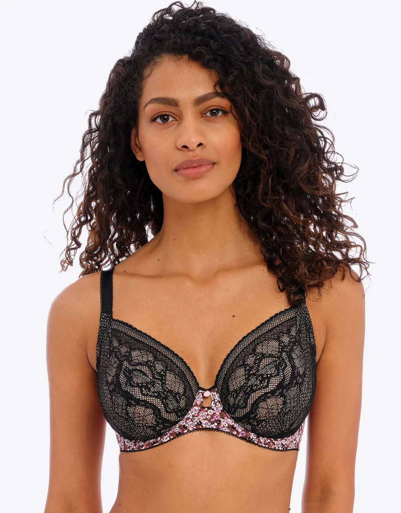 Freya Infinity Fields Plunge Bra Black