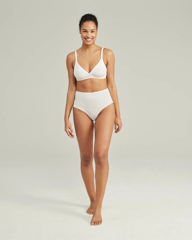 Nudea - Stretch-Slip mit hohem Bund, Weiß