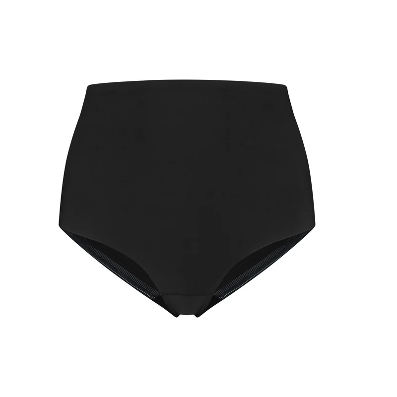 ByeBra – Formgebende Unterwäsche (Starker Halt) Formgebender Slip mit mittelhohem Bund, Schwarz