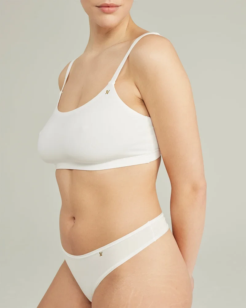 Nudea - Stretch-Bralette mit Rundhalsausschnitt, Weiß