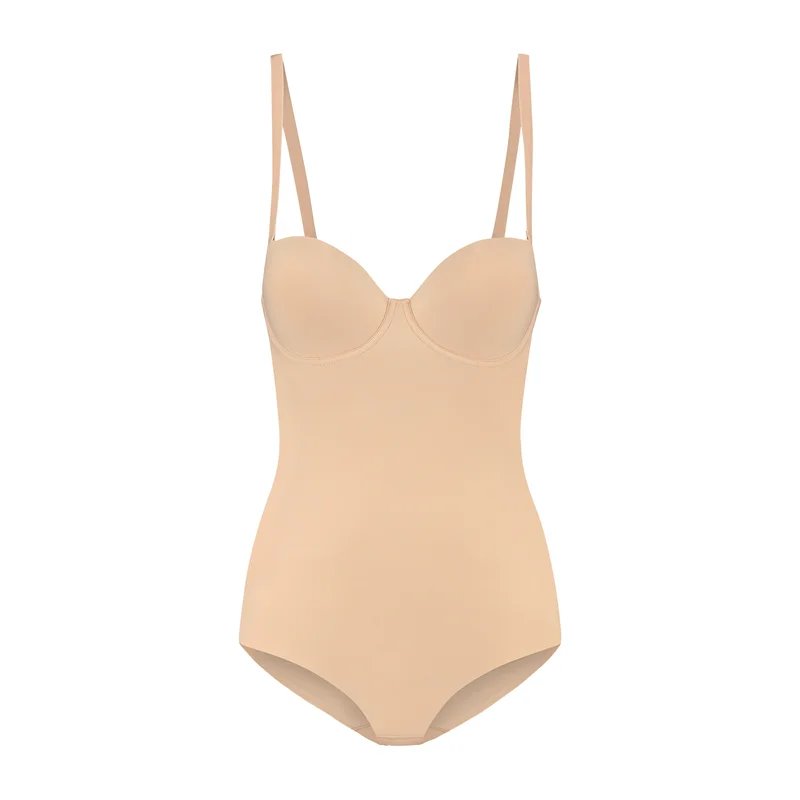 ByeBra – Formgebende Unterwäsche (Starker Halt) Formgebender Body mit Bügeln, Beige