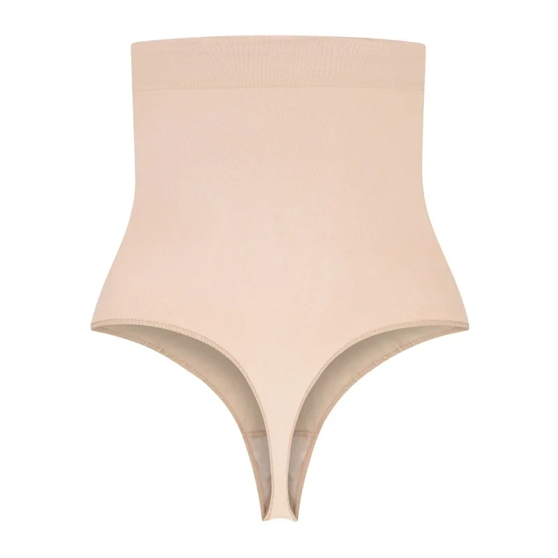 ByeBra – Nahtlose Shapewear (Starker Halt) Weicher High-Waist-Tanga Beige
