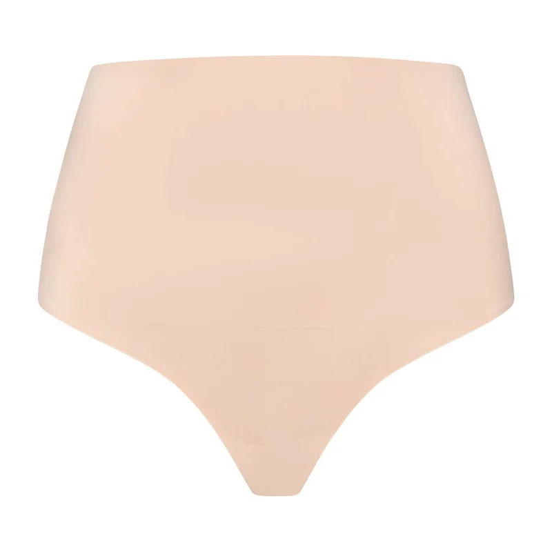 ByeBra – Taillenformende Shapewear (Extra starker Halt) Taillenformender String mit mittelhohem Bund, Beige