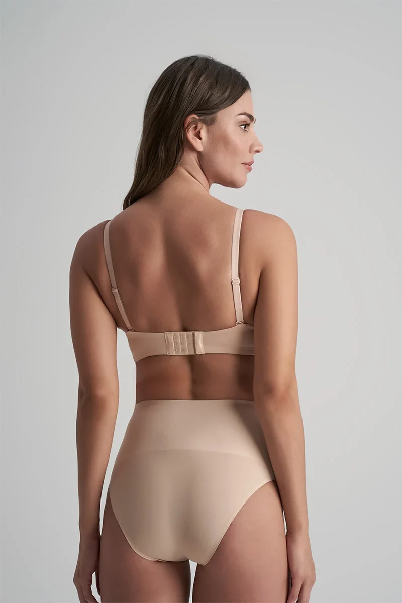 ByeBra – Taillenformende Shapewear (Extra starker Halt) Taillenformender Slip mit mittelhohem Bund, Beige