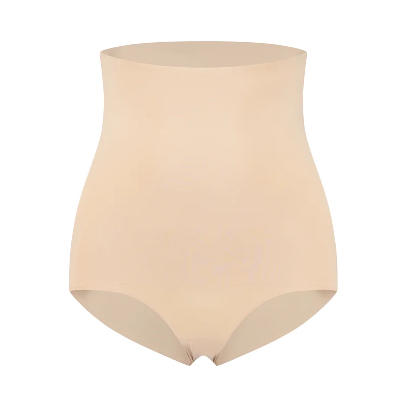 ByeBra – Taillenformende Unterwäsche (Extra starker Halt), Taillenformender High-Waist-Slip, Beige