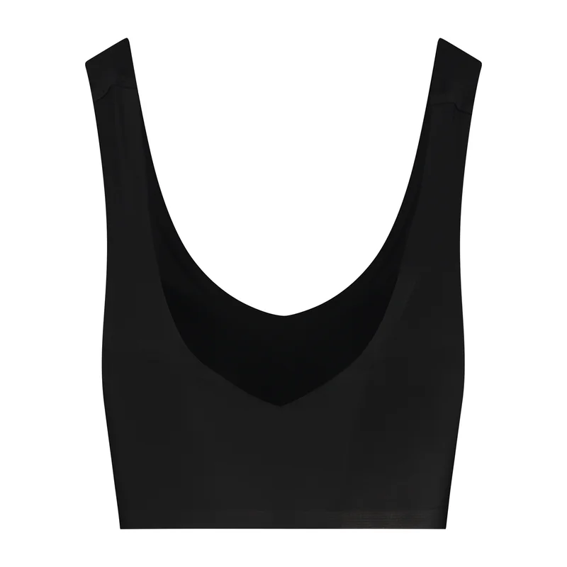ByeBra – Unsichtbarer Shapewear-BH mit leichter Stützwirkung, V-Ausschnitt, Schwarz