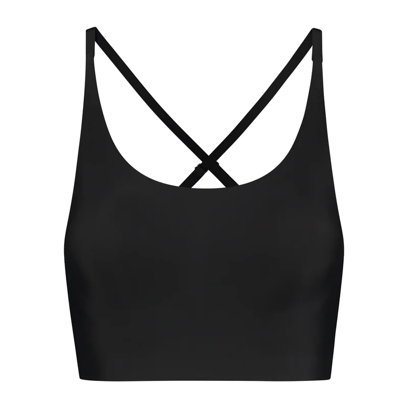 ByeBra – Unsichtbarer Shapewear-BH mit leichter Stützwirkung, Rundhalsausschnitt, Schwarz