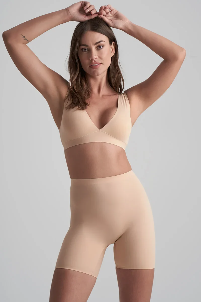 ByeBra – Unsichtbare Shapewear, leichter Stütz-BH, tief ausgeschnitten, Beige