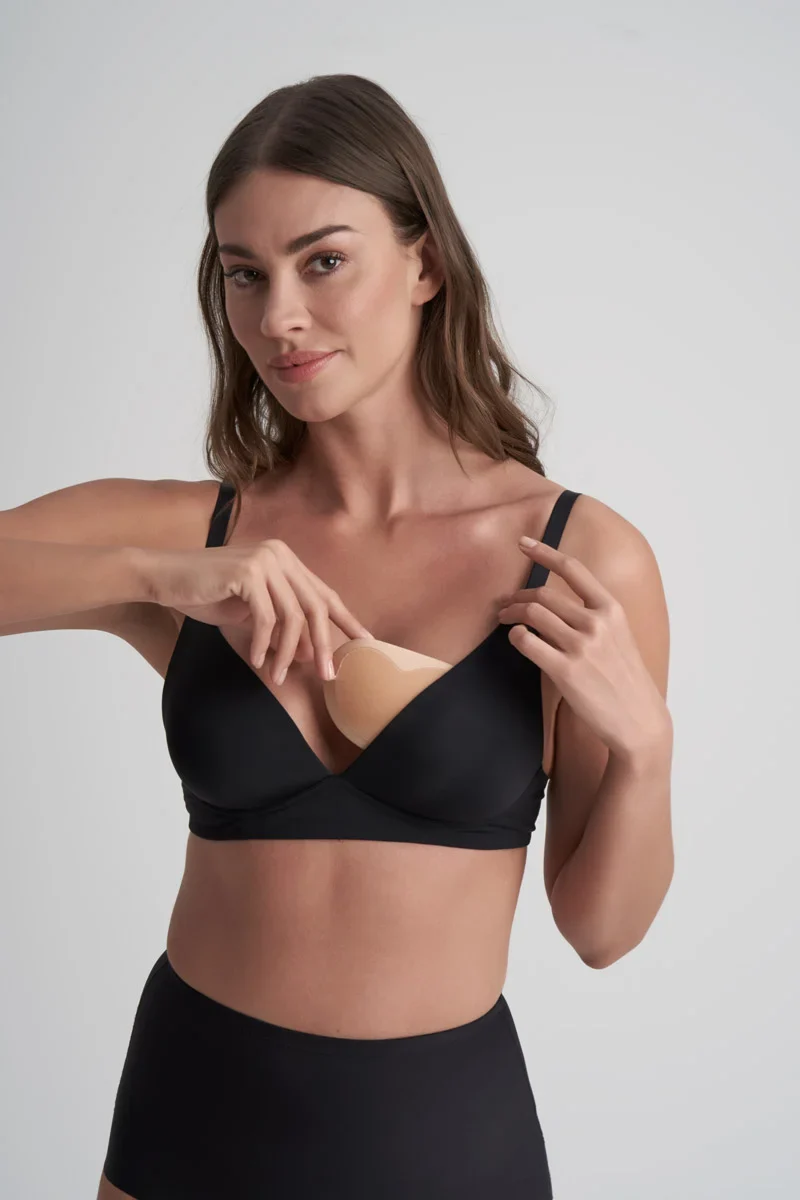ByeBra – Speziallösungen Selbstklebende Halb-Push-up-Einlagen Beige