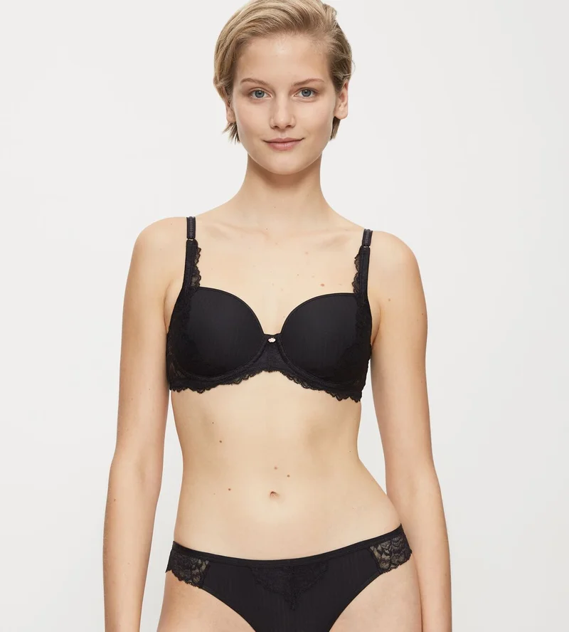 Triumph - Peony Florale Gepolsterter Spacer-BH Schwarz