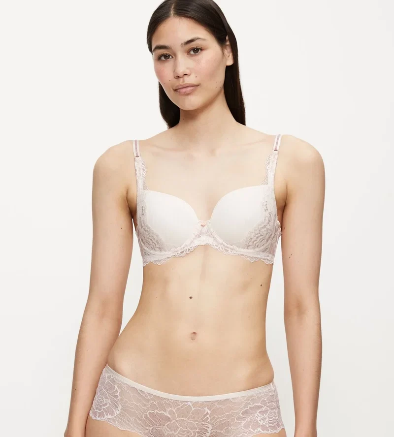 Triumph - Peony Florale Gepolsterter Spacer-BH Angora