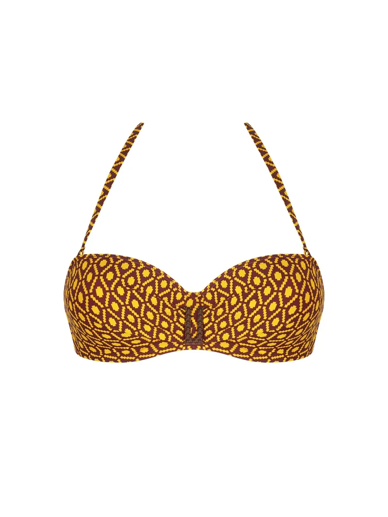 Antigel Bademode von Lise Charmel – La Papoue Trägerloser Bandeau-Bikini Jaune Papou