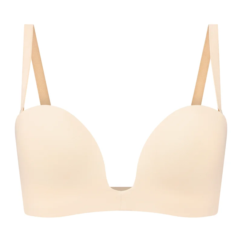 ByeBra – Shapewear-BH mit tiefem Rückenausschnitt (leichte Stützfunktion), trägerlos, beige