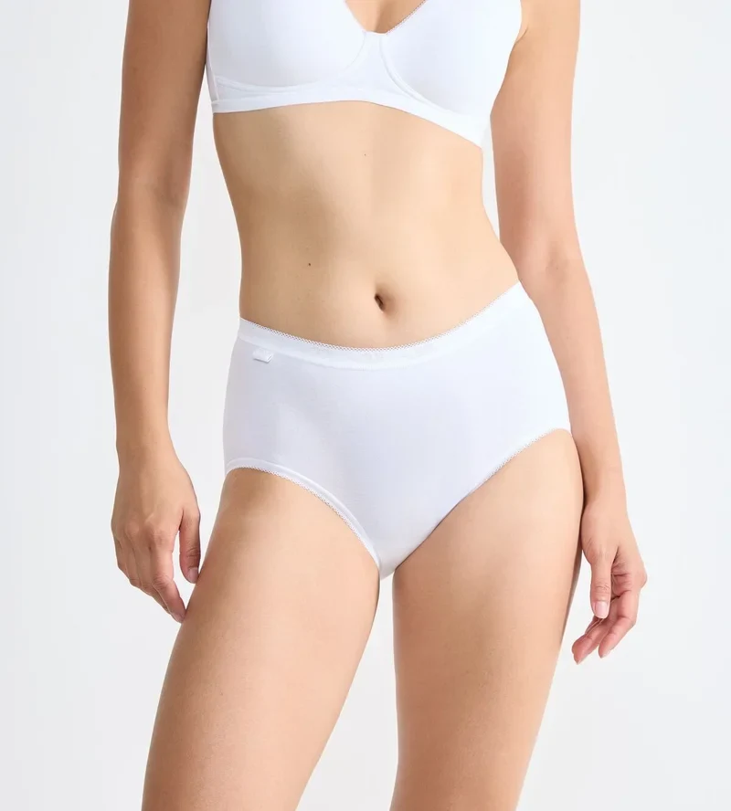 Sloggi – Basic Plus Slip, 2er-Pack, Weiß