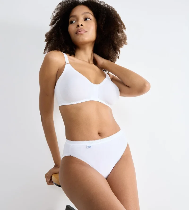 Sloggi – Basic Plus Slip, 2er-Pack, Weiß