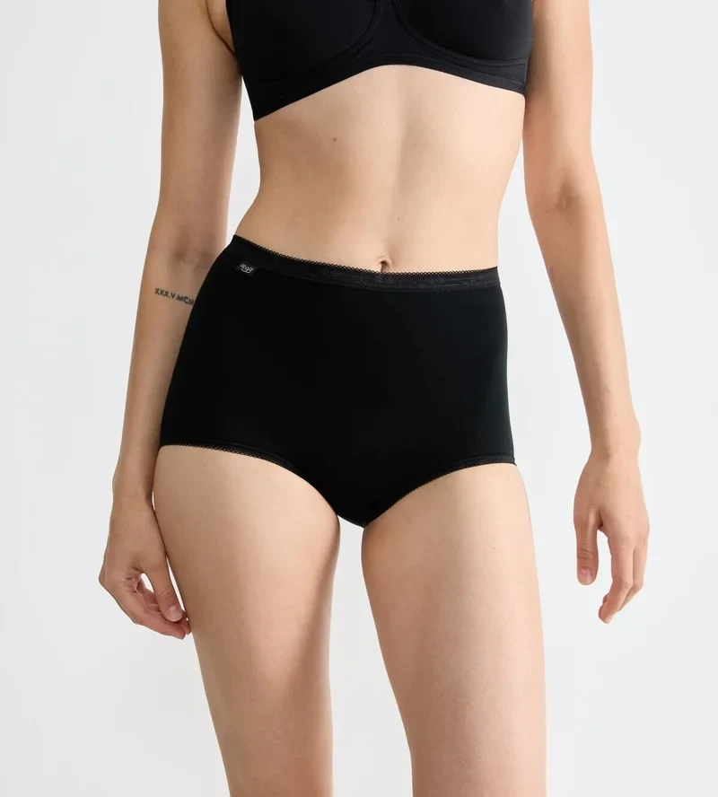 Sloggi - Basic Plus High Waist Brief 2er-Pack Schwarz
