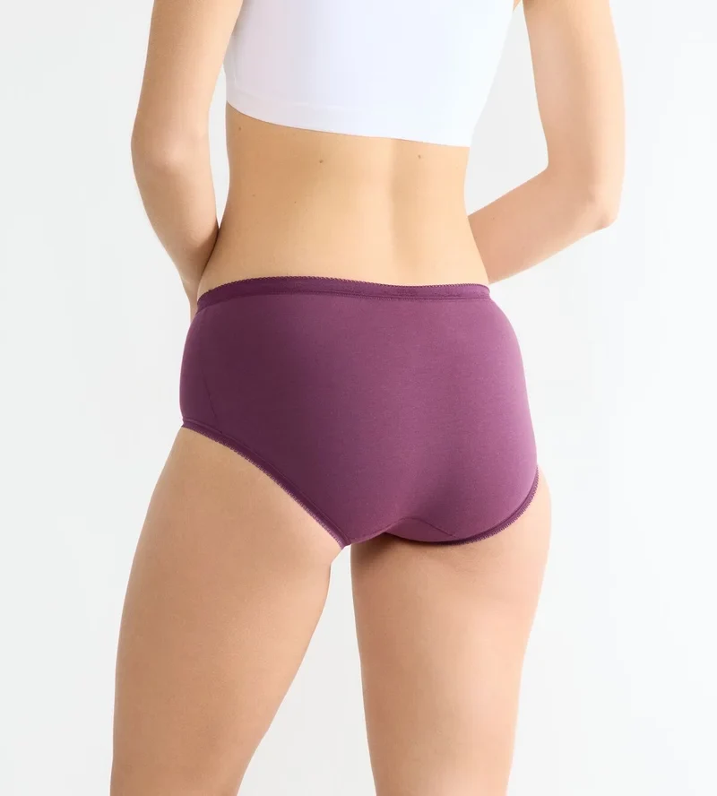 Sloggi – Basic Plus Slip 3er-Pack Lila & Creme