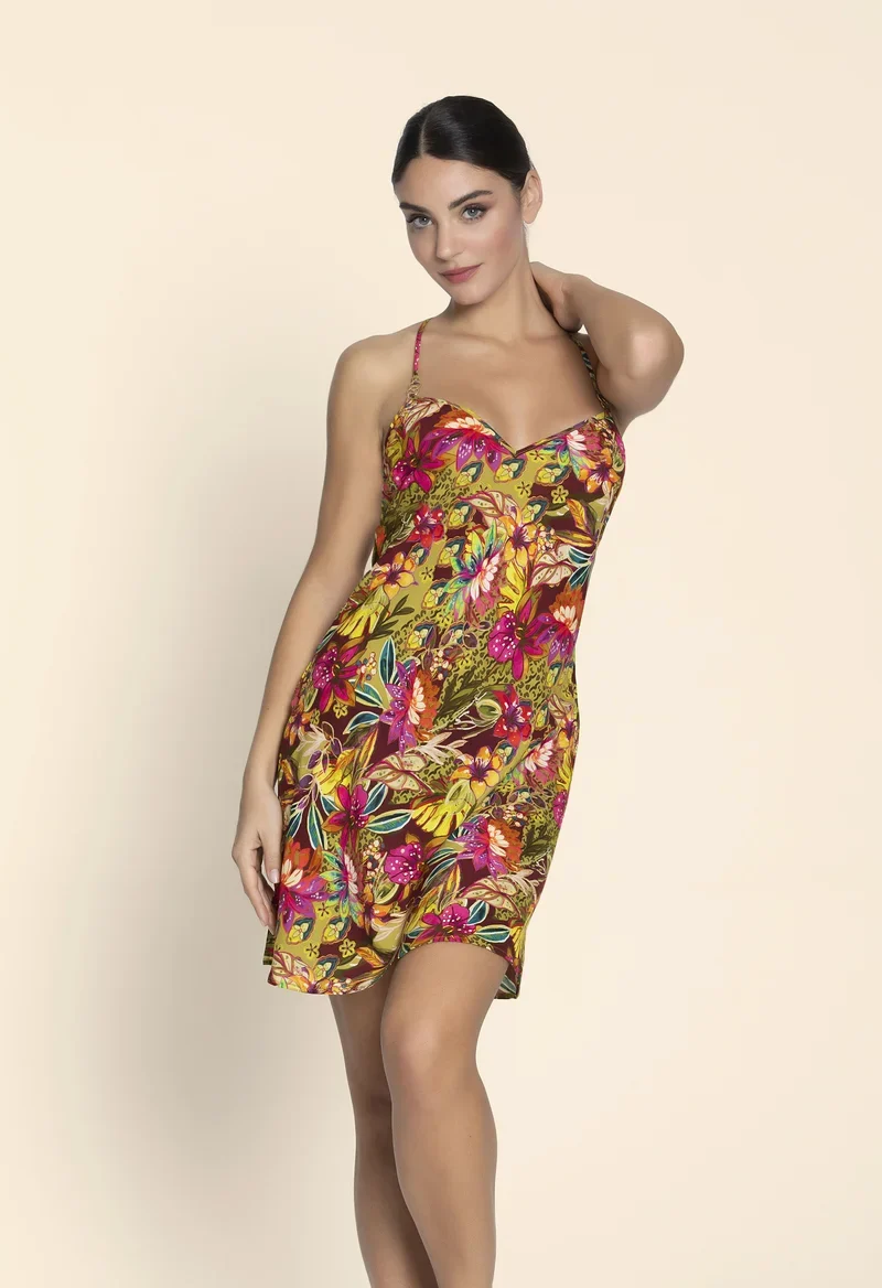 Lise Charmel – Danse Des Fleurs Nachtkleid Fushia Vert