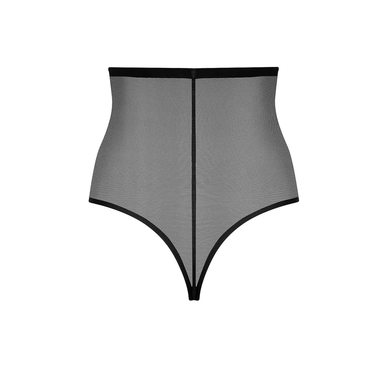 ByeBra – Formgebender Tüll-Shapewear-Tanga mit mittlerem Halt, hochtailliert, schwarz