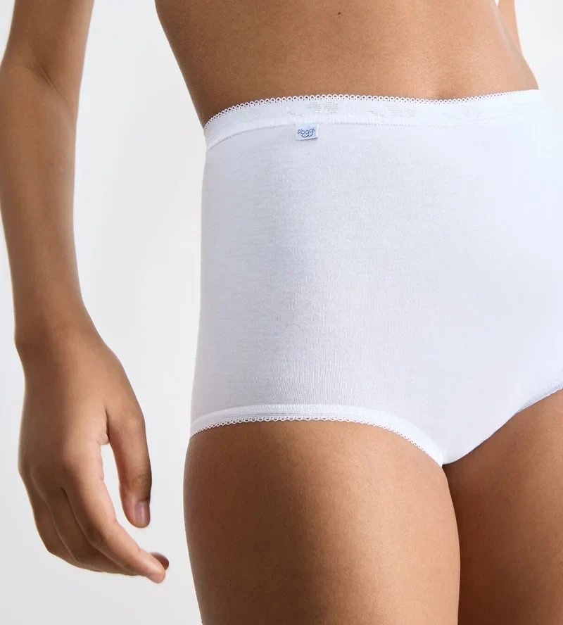 Sloggi - Basic Plus High Waist Slip 3er-Pack Weiß