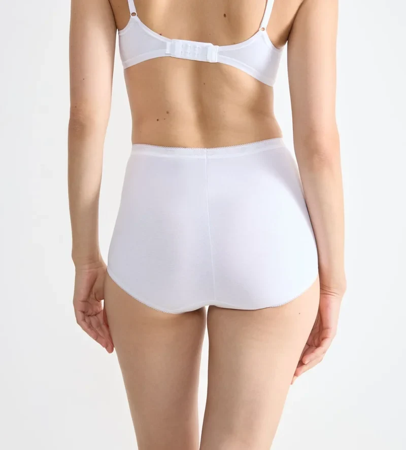 Sloggi - Basic Plus High Waist Slip 4er-Pack Weiß